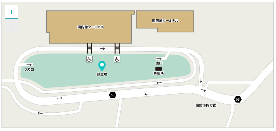 函館空港駐車場MAP