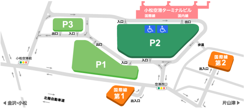小松空港駐車場MAP